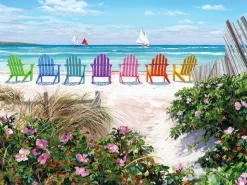 Rainbow Chairs (1838pz) - 500 Piece Jigsaw Puzzle