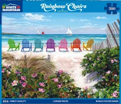 Rainbow Chairs (1838pz) - 500 Piece Jigsaw Puzzle