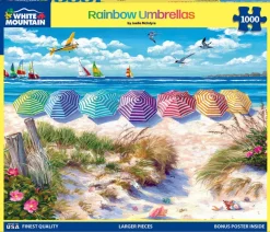 Rainbow Umbrellas (1954pz) - 1000 Piece Jigsaw Puzzle