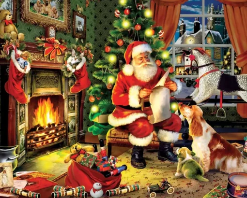 Santa's List (1302pz) - 300 Piece Jigsaw Puzzle