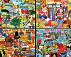 Seasons Calendar (1734pz) - 1000 Piece Jigsaw Puzzle