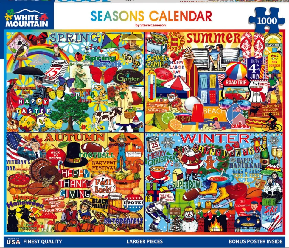 Seasons Calendar (1734pz) - 1000 Piece Jigsaw Puzzle
