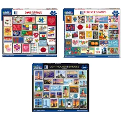 Set of 3: Stamps Collectors Bundle 1000 piece