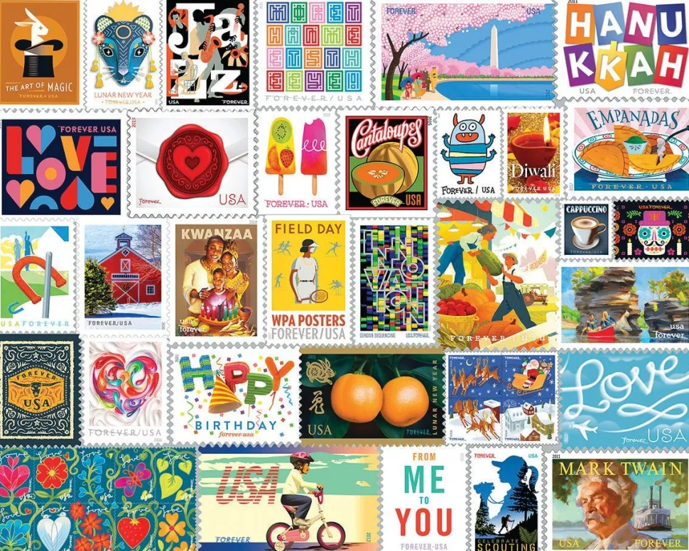 Set of 3: Stamps Collectors Bundle 1000 piece