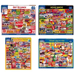 Set of 4: Artist Charlie Girard - Favorite Foods Bundle 1000 piece