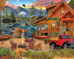 Set of 3: Artist David Maclean - Lake Retreats Bundle 1000 piece
