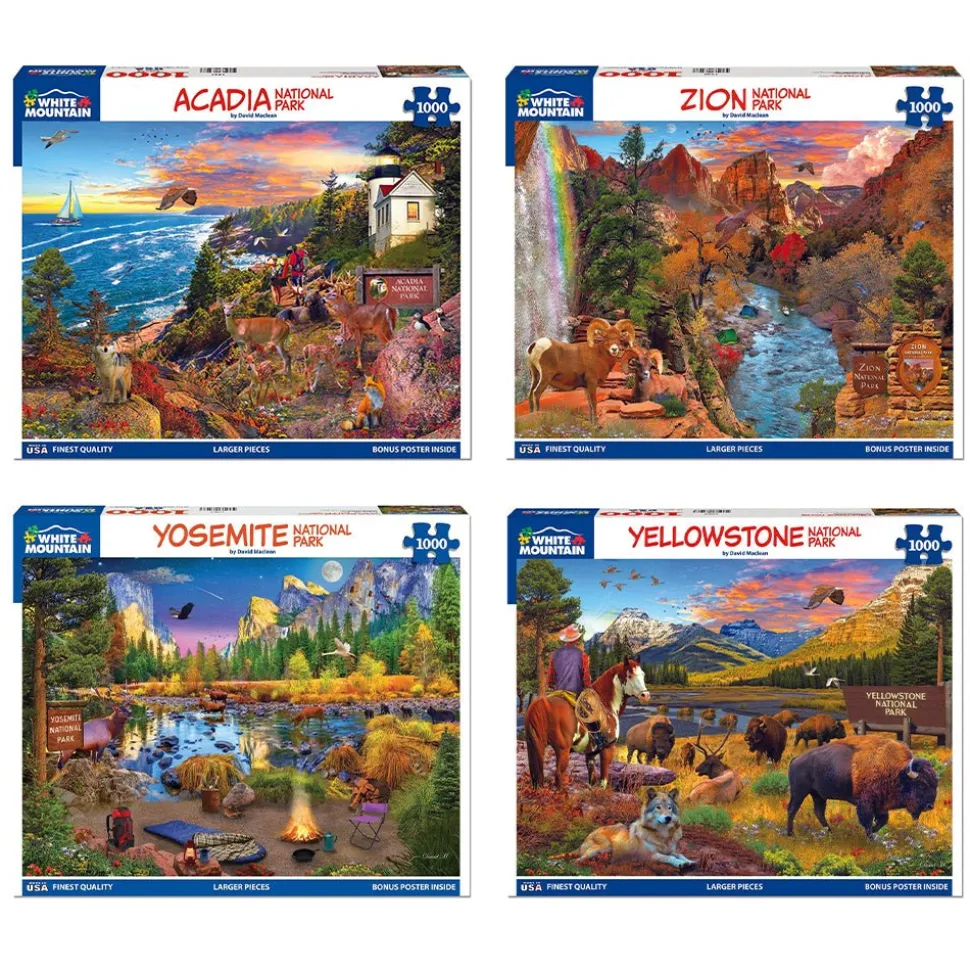 Set of 4: Artist David Maclean - National Parks Bundle 1000 piece