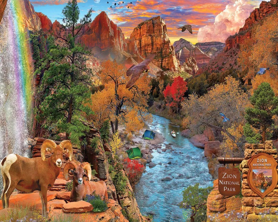 Set of 4: Artist David Maclean - National Parks Bundle 1000 piece
