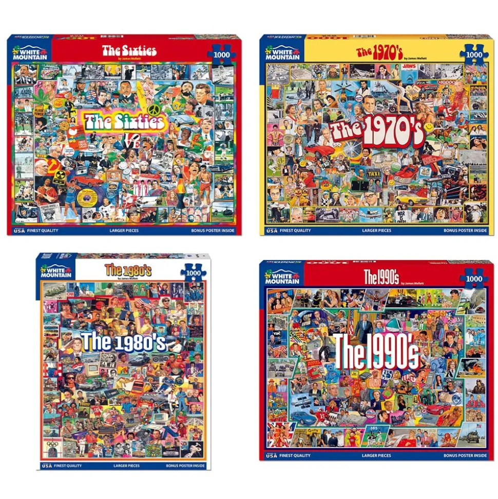 Set of 4: Artist James Mellett - Decades Bundle 1000 piece