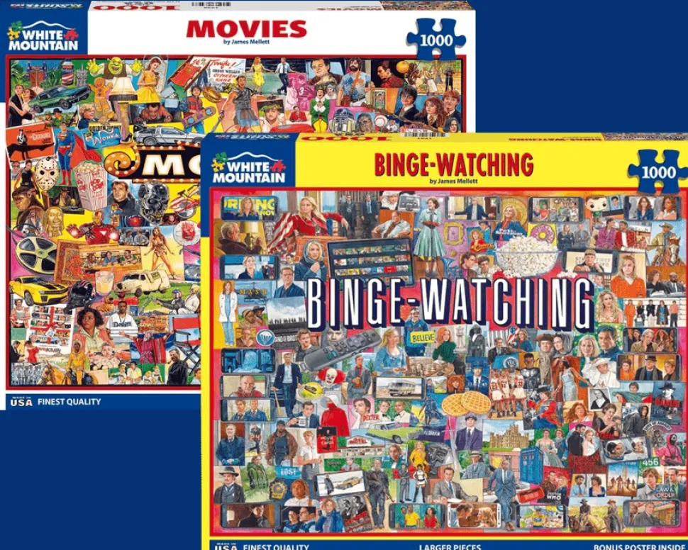 Set of 2: Artist Jim Mellett- Pop Culture Bundle 1000 piece