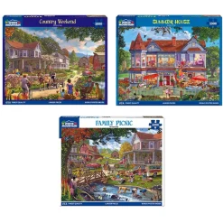 Set of 3: Artist Steve Crisp - Country Retreats Bundle 1000 piece