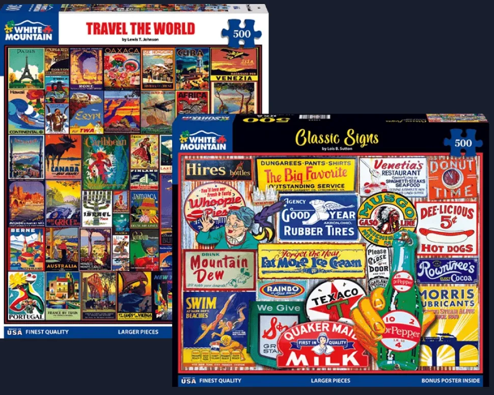 Set of 2: Best Selling 500 Piece Puzzle Bundle