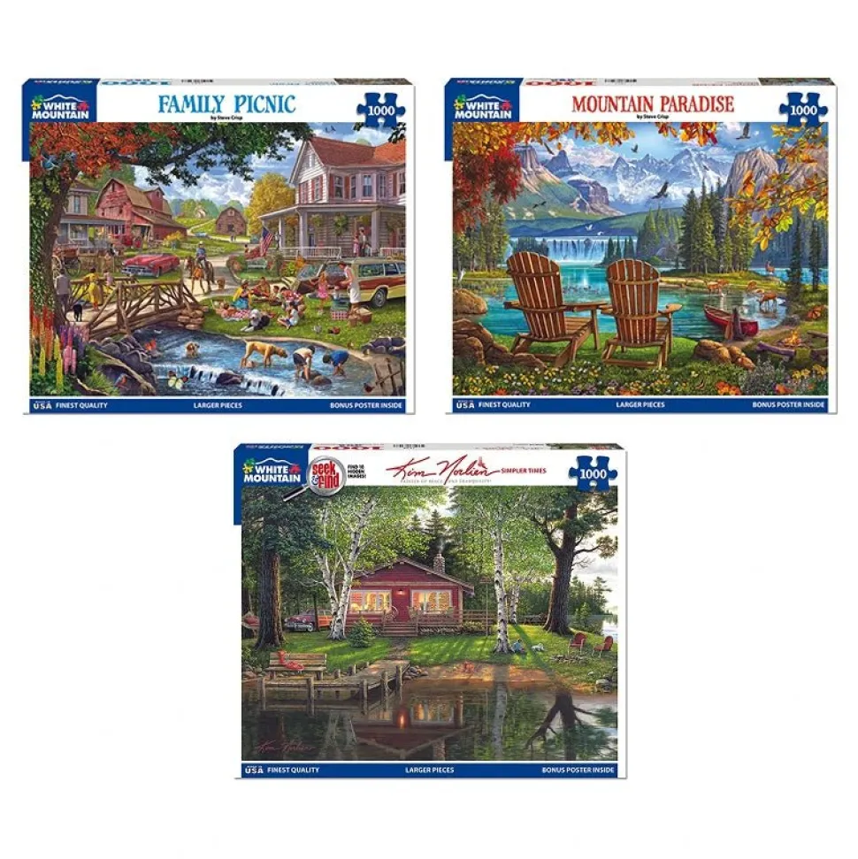Set of 3: NEW Country Retreats Bundle 1000 piece
