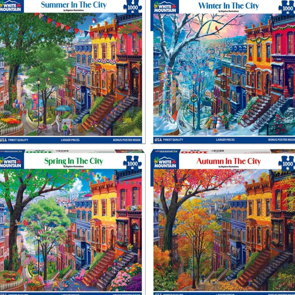 Set of 4: NEW Seasons in the City Bundle 1000 piece