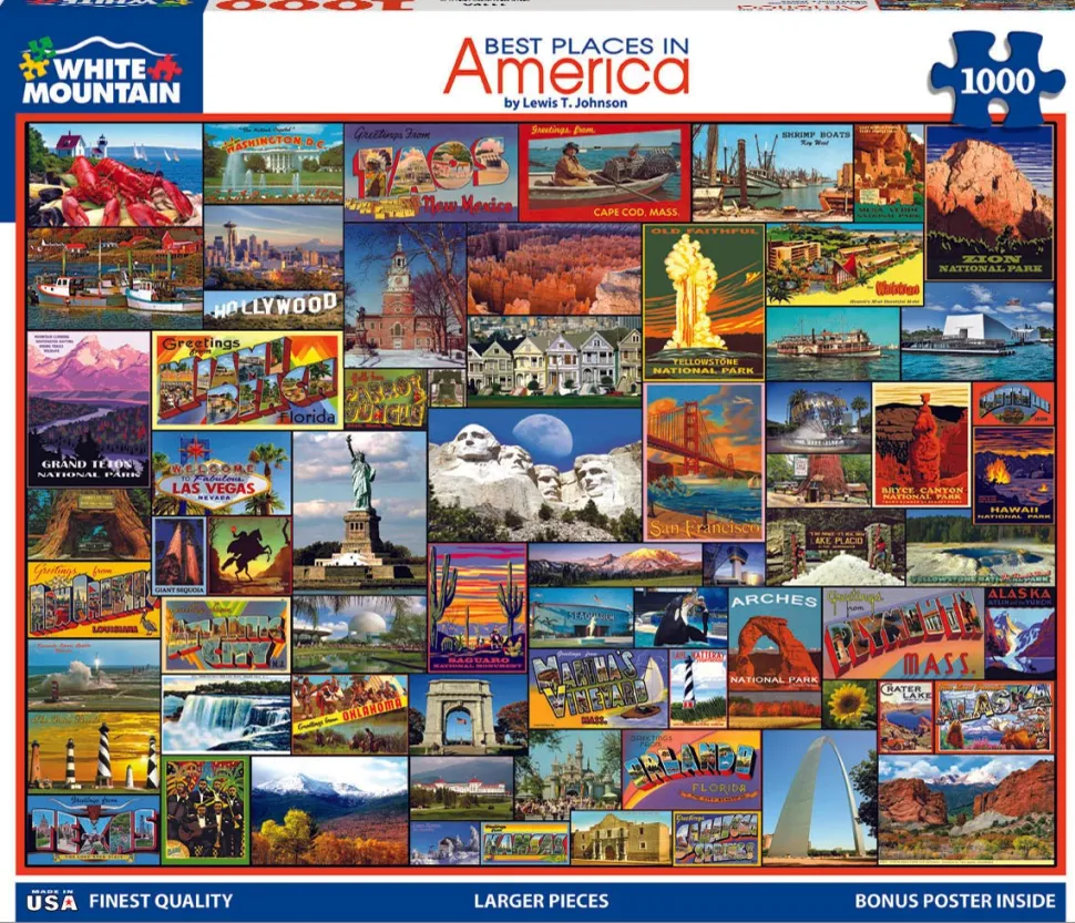 Set of 2: Travel Puzzle Bundle 1000 Piece