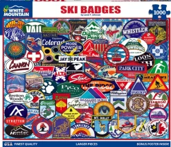 Ski Badges (1191pz) - 1000 Piece Jigsaw Puzzle