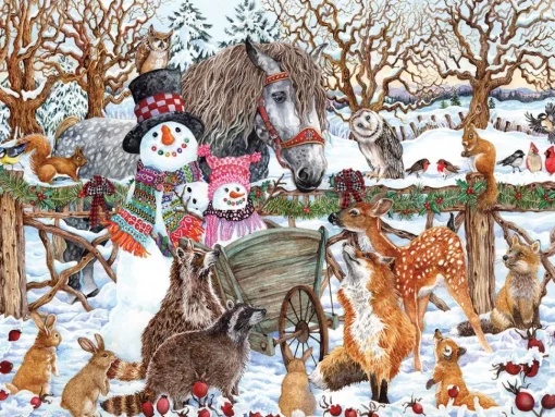 Snowman & Friends (1757pz) - 300 Piece Jigsaw Puzzle