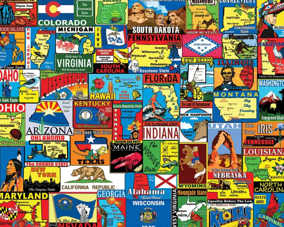 State Stickers (1661pz) - 1000 Piece