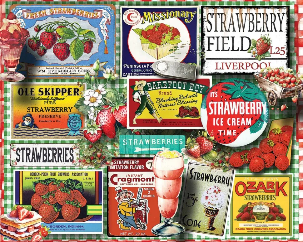 Strawberries (1878pz) - 1000 Piece Jigsaw Puzzle