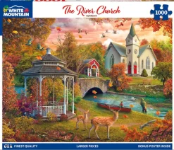 The River Church (1891pz) - 1000 Piece Jigsaw Puzzle