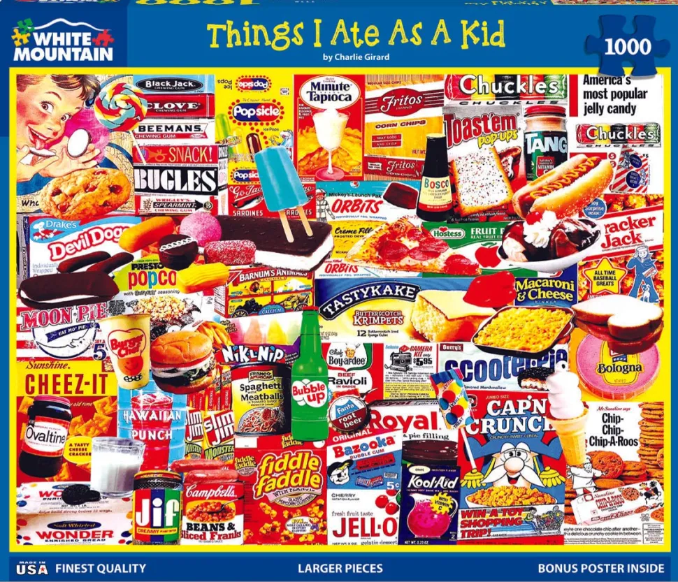 Things I Ate As A Kid (1110pz) - 1000 Piece Jigsaw Puzzle