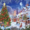 Village Christmas Tree (1287pz) - 1000 Piece Jigsaw Puzzle
