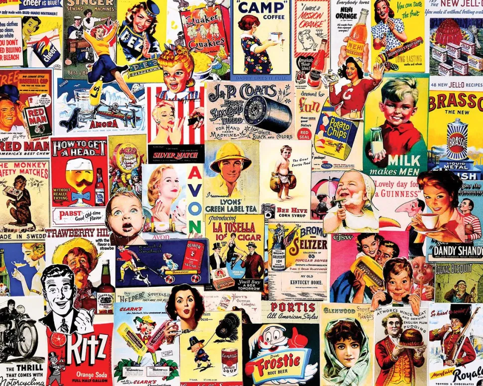 Vintage Ads (1813pz) - 500 Piece Jigsaw Puzzle