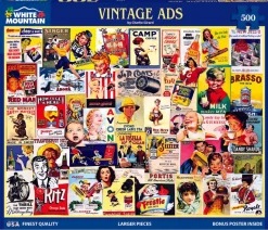 Vintage Ads (1813pz) - 500 Piece Jigsaw Puzzle