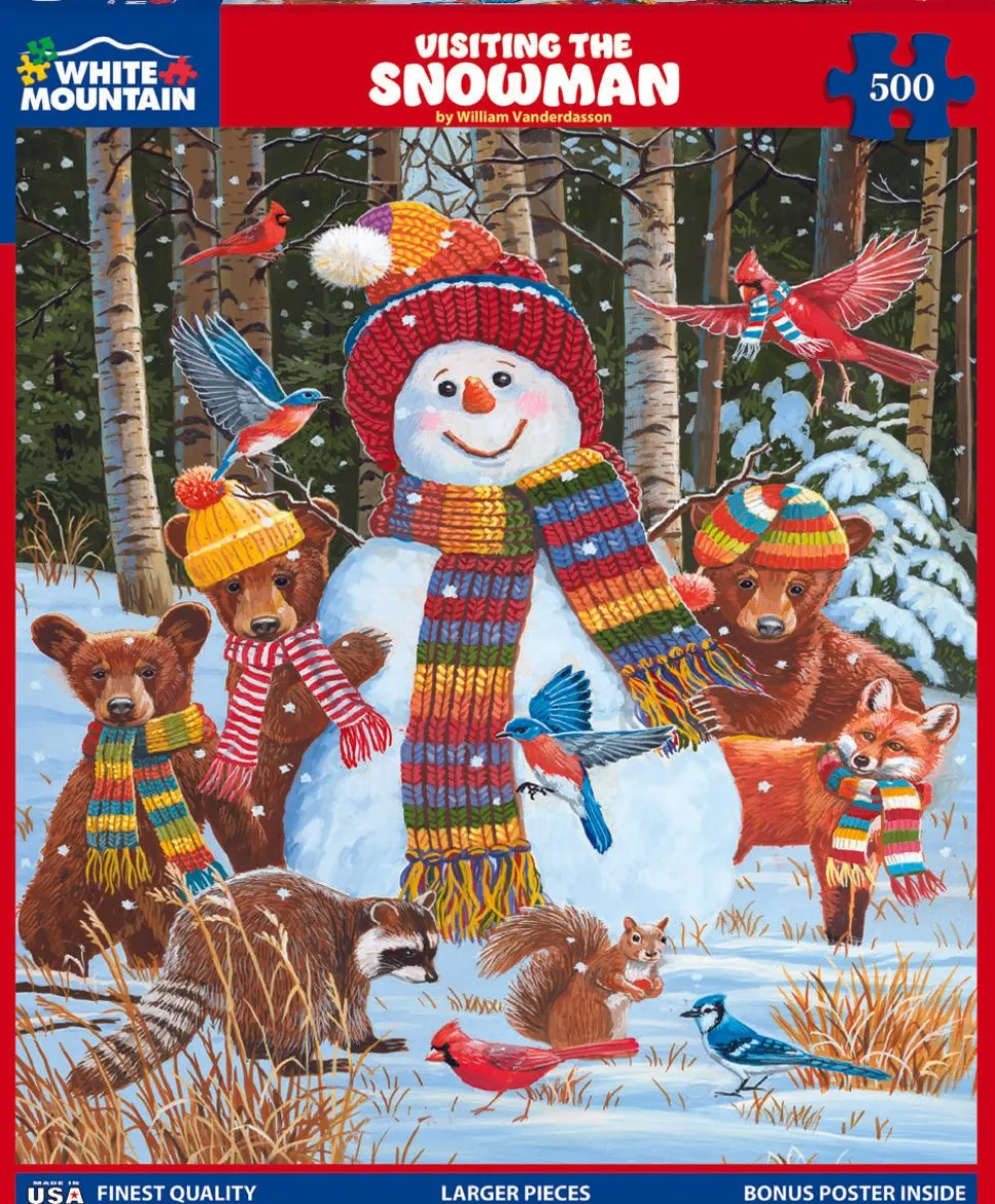 Visiting the Snowman (1693pz) - 500 Piece Jigsaw Puzzle