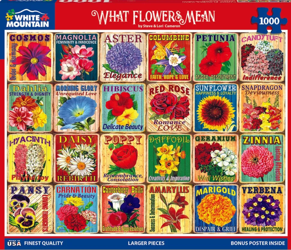 What Flowers Mean (1967pz) - 1000 Piece Jigsaw Puzzle