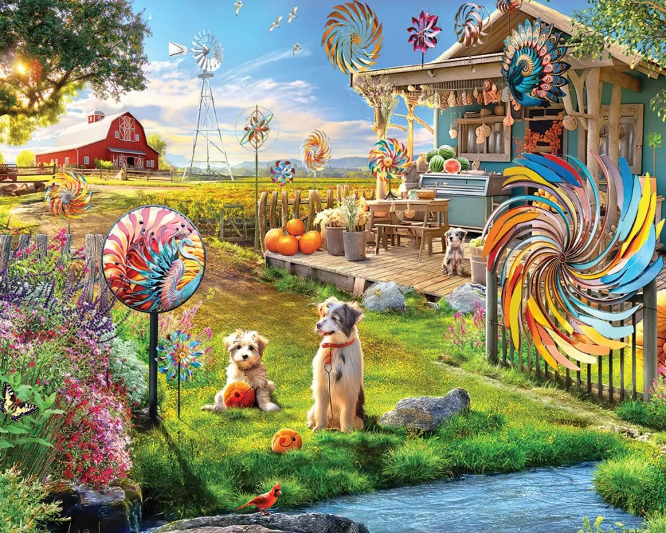 Windmill Farm (1905pz) - 500 Piece Jigsaw Puzzle
