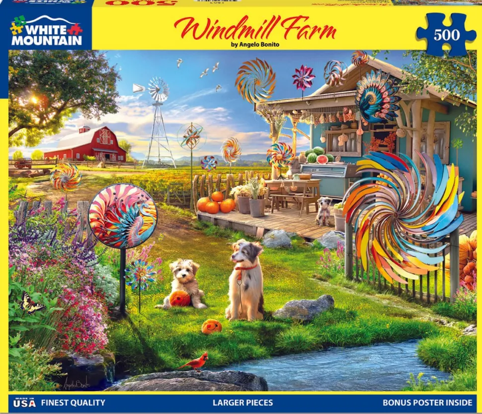 Windmill Farm (1905pz) - 500 Piece Jigsaw Puzzle
